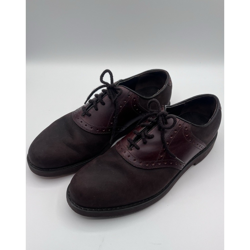 Dexter USA Brown Leather Saddle Oxford Lace Up Dress Shoes Mens 9.5 M V680-2